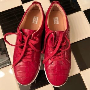 Fitflop- red crocodile patterned sneakers - 39 (8) brand new never worn